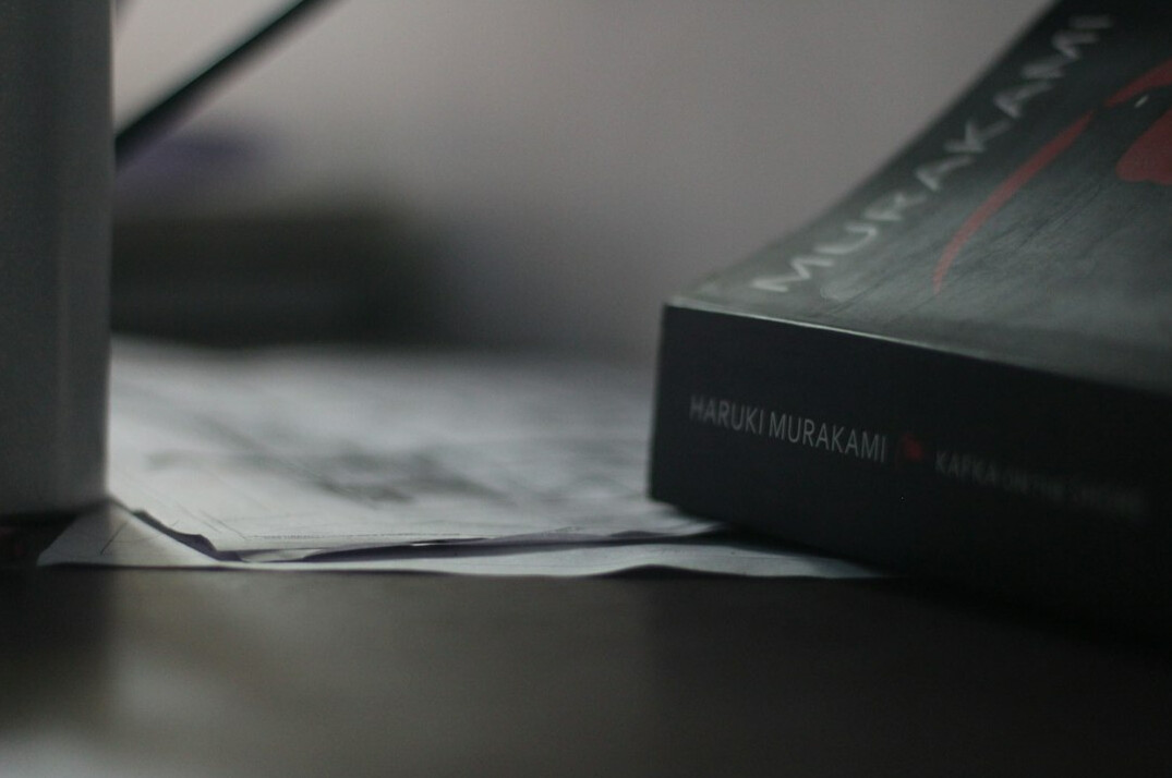 mystery book on table